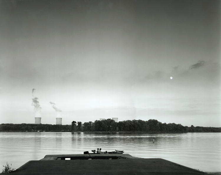 Three Mile Island #6, Moonrise over TMI, Lake Frederick Recreational Area, Goldsboro, PA