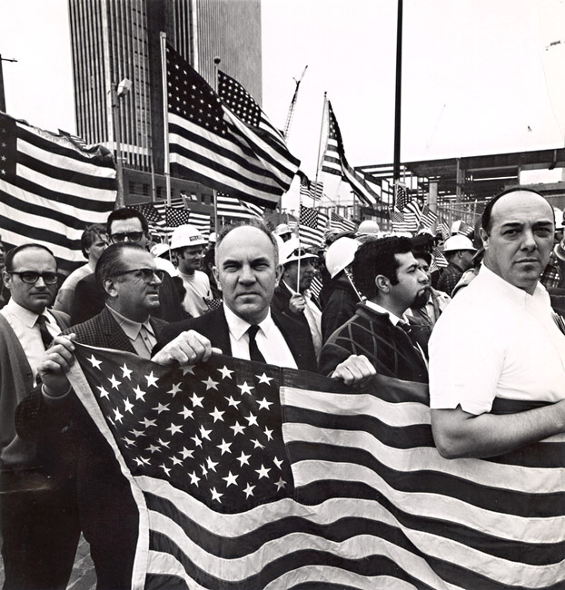 Hard Hat Construction and Office Workers Parade for America Day, Albany, NY